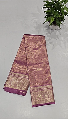 Brocket Self Saree (id 6010)