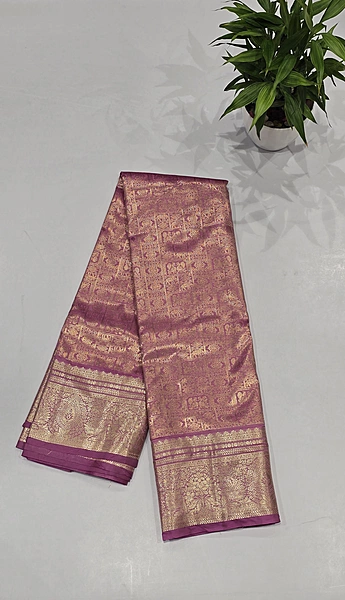 Brocket Self Saree (id 6010)