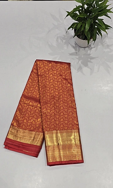 Brocket Self Saree (id 6011)