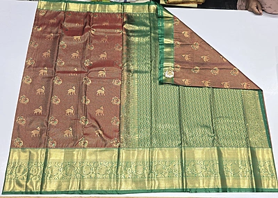 Bridal Brocket Pattu Saree (id 7000)