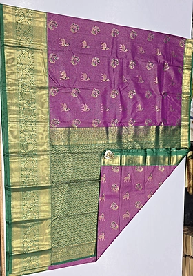 Bridal Brocket Pattu Saree (id 7001)