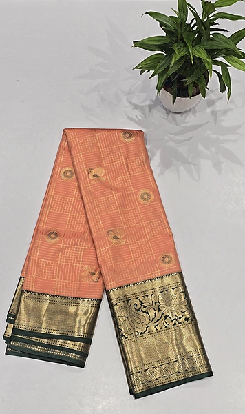 Bridal Brocket Pattu Saree (id 7004)