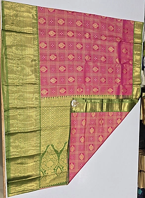 Bridal Brocket Pattu Saree (id 7010)