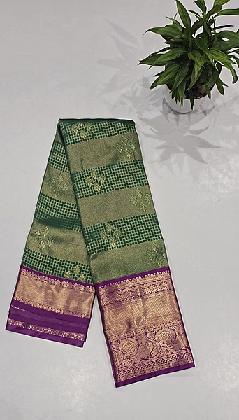 Bridal Brocket Pattu Saree (id 7005)