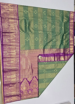 Bridal Brocket Pattu Saree (id 7005)