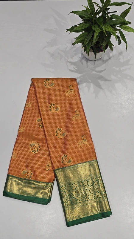 Bridal Brocket Pattu Saree (id 7007)
