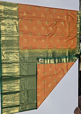 Bridal Brocket Pattu Saree (id 7007)