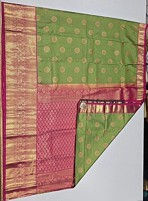 Bridal Brocket Pattu Saree (id 7009)