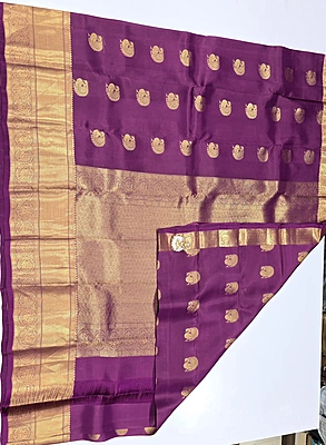 Pure Kanchi Pattu Silk (id 8000)
