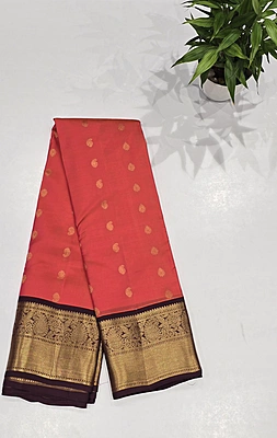 Pure Kanchi Pattu Silk (id 8001)
