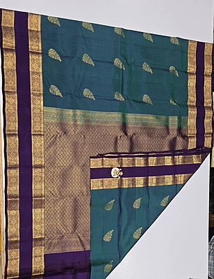 Pure Kanchi Pattu Silk (id 8002)