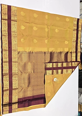 Pure Kanchi Pattu Silk (id 8004)