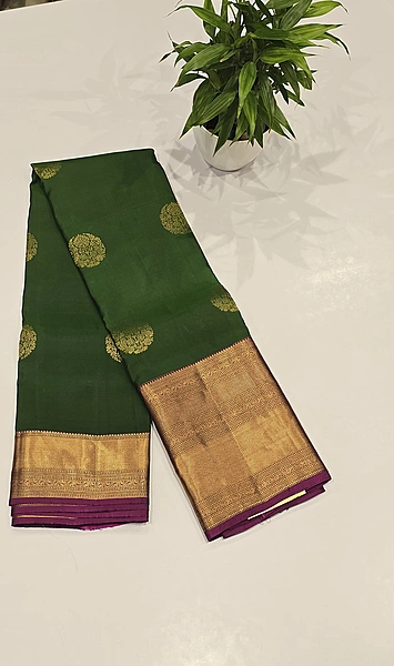 Pure Kanchi Pattu Silk (id 8005)