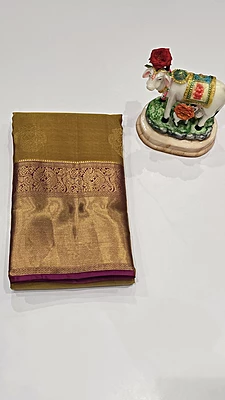 Pure Kanchi Pattu Silk (id 8007)