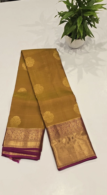 Pure Kanchi Pattu Silk (id 8007)