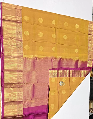 Pure Kanchi Pattu Silk (id 8007)