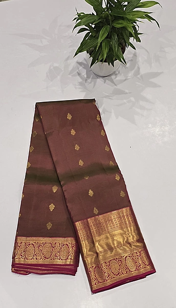 Pure Kanchi Pattu Silk (id 8009)