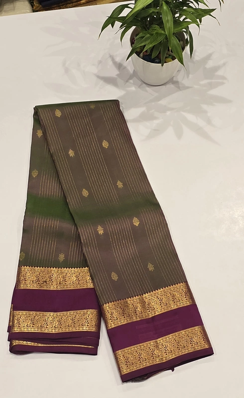 Pure Kanchi Pattu Silk (id 8011)
