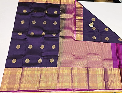 Pure Kanchi Pattu Silk ( id 8013)