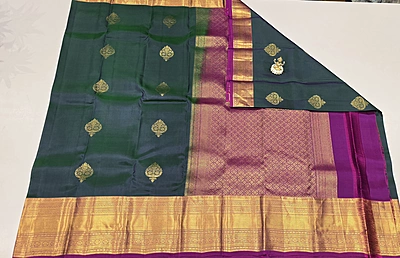 Pure Kanchi Pattu Silk (id 8014)