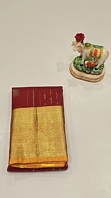 Pure Kanchi Pattu Silk (id 8018)