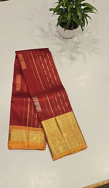 Pure Kanchi Pattu Silk (id 8018)