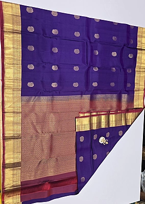 Pure Kanchi Pattu Silk (id 8020)