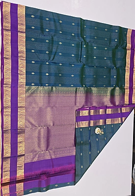 Pure Kanchi Pattu Silk (id 8021)
