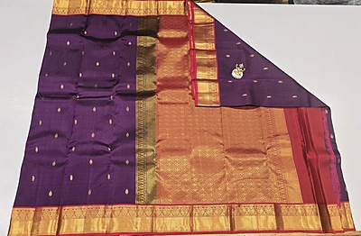 Pure Kanchi Pattu Silk (id 8022)