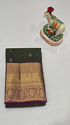 Pure Kanchi Pattu Silk (id 8026)