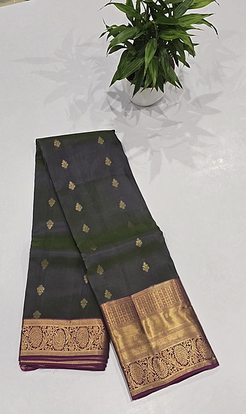 Pure Kanchi Pattu Silk (id 8026)
