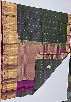 Pure Kanchi Pattu Silk (id 8026)