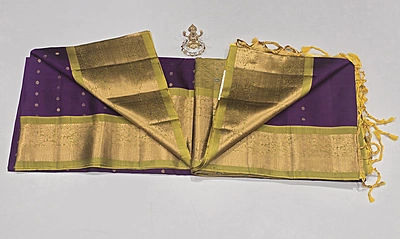 Pure Kanchi Kuppadam Handloom Silk with Silk Mark (id 10001)