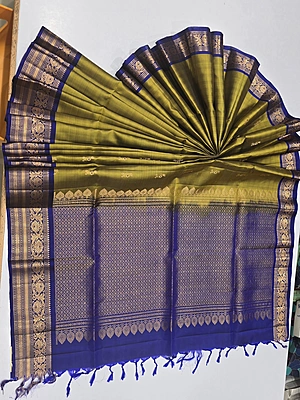 Pure Kanchi Kuppadam Handloom Silk with Silk Mark (id 10011)