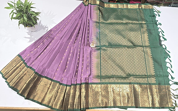Pure Kanchi Kuppadam Handloom Silk with Silk Mark (id 10010)