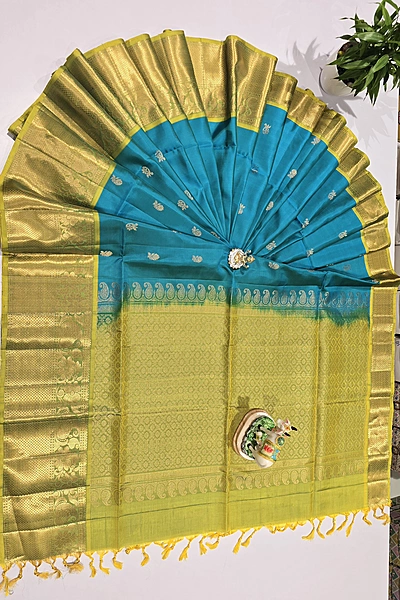 Pure Kanchi Kuppadam Handloom Silk with Silk Mark (id 10008)