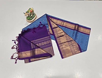Pure Kanchi Kuppadam Handloom Silk with Silk Mark (id 10007)