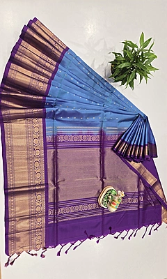 Pure Kanchi Kuppadam Handloom Silk with Silk Mark (id 10007)