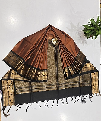 Pure Kanchi Kuppadam Handloom Silk with Silk Mark (id 10012)