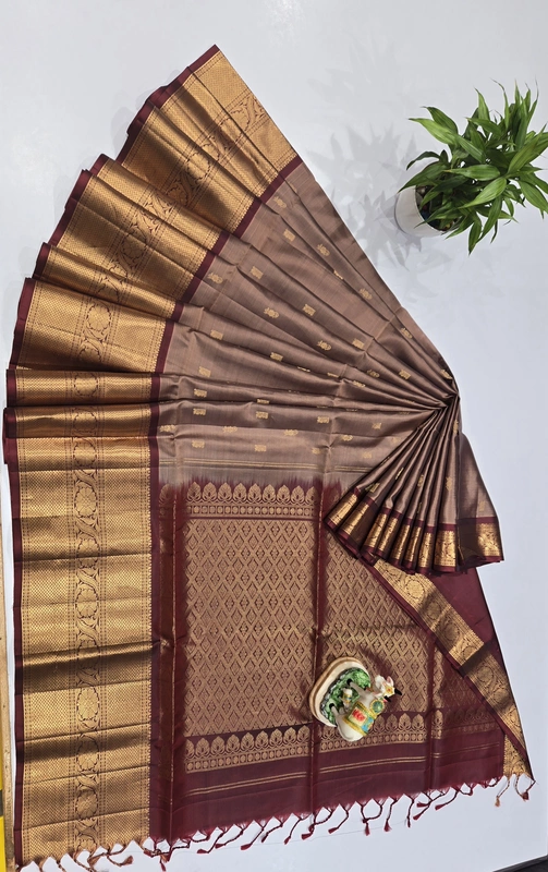 Pure Kanchi Kuppadam Handloom Silk with Silk Mark (id 10005)