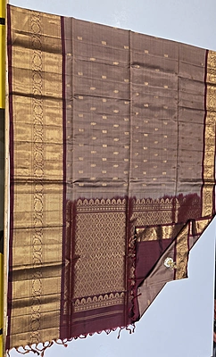 Pure Kanchi Kuppadam Handloom Silk with Silk Mark (id 10005)