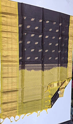 Pure Kanchi Kuppadam Handloom Silk with Silk Mark (id 10009)