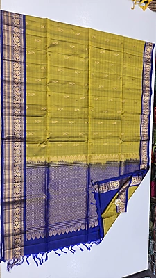 Pure Kanchi Kuppadam Handloom Silk with Silk Mark (id 10011)