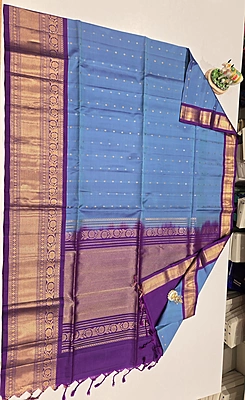 Pure Kanchi Kuppadam Handloom Silk with Silk Mark (id 10007)