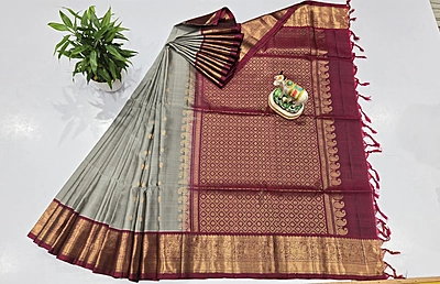 Pure Kanchi Kuppadam Handloom silk with Silk Mark (id 10013)