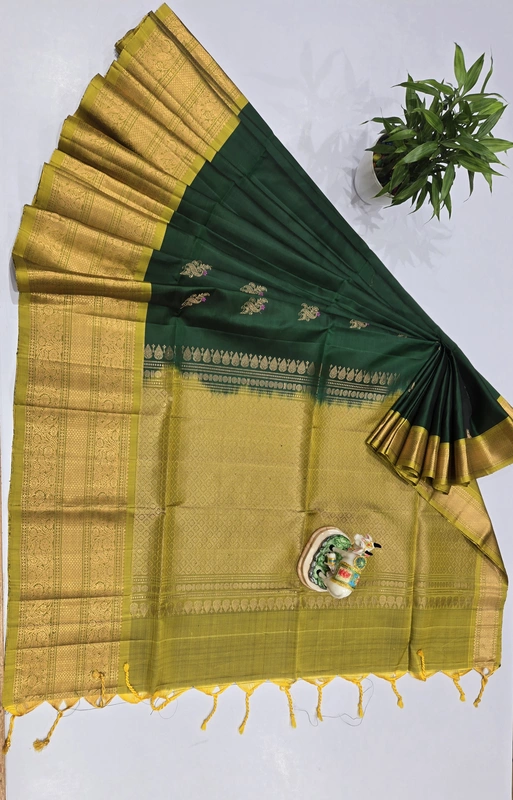 Pure Kanchi Kuppadam Handloom Silk with Silk Mark (id 10006)