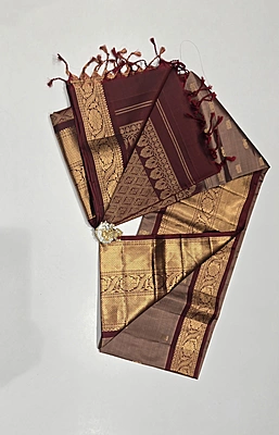 Pure Kanchi Kuppadam Handloom Silk with Silk Mark (id 10005)