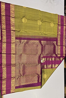 Pure Kanchi Pattu Handloom Silk with Silk Mark (id 11002)