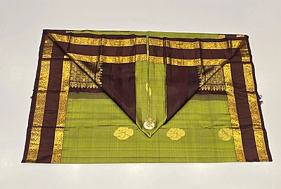 Pure Kanchi Pattu Handloom Silk with Silk Mark (id 11003)