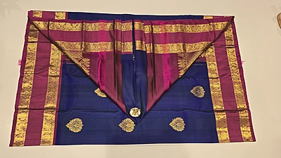 Pure Kanchi Pattu Handloom Silk with Silk Mark (id 11004)